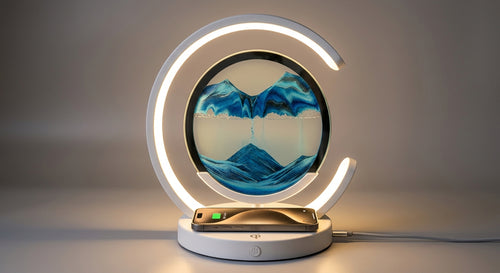 Sand Art Lamp Pro - C-shape LED arc with wireless charger